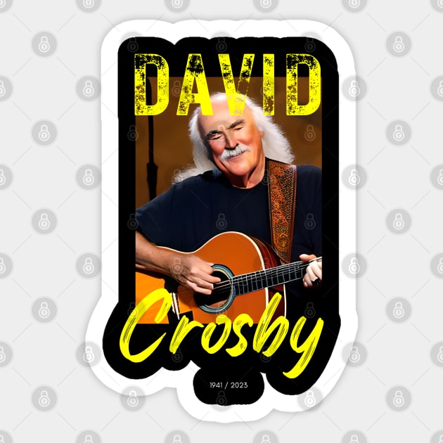 David Crosby vintage graphic design artwork Sticker by Nasromaystro